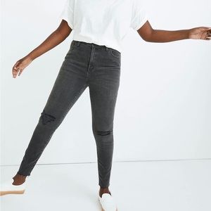 Madewell curvy high rise skinny jean Black Sea size 25 NWT